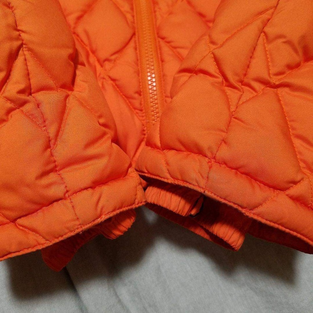 Aspesi Orange Diamond Quilted Down Puffer Jacket Hooded Womens Size S - Picture 6 of 8